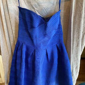 Sans Souci Womens Strapless Dress Navy Blue MEDIUM Juniors Mini SunDress